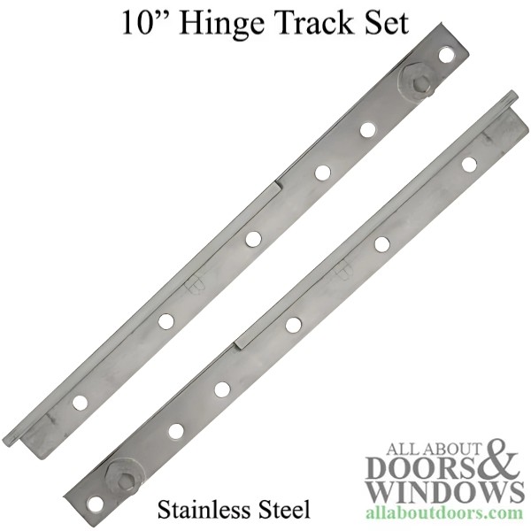 Roto HG05 10" Hinge Track Set (Left & Right) Stainless Steel 9-9/16