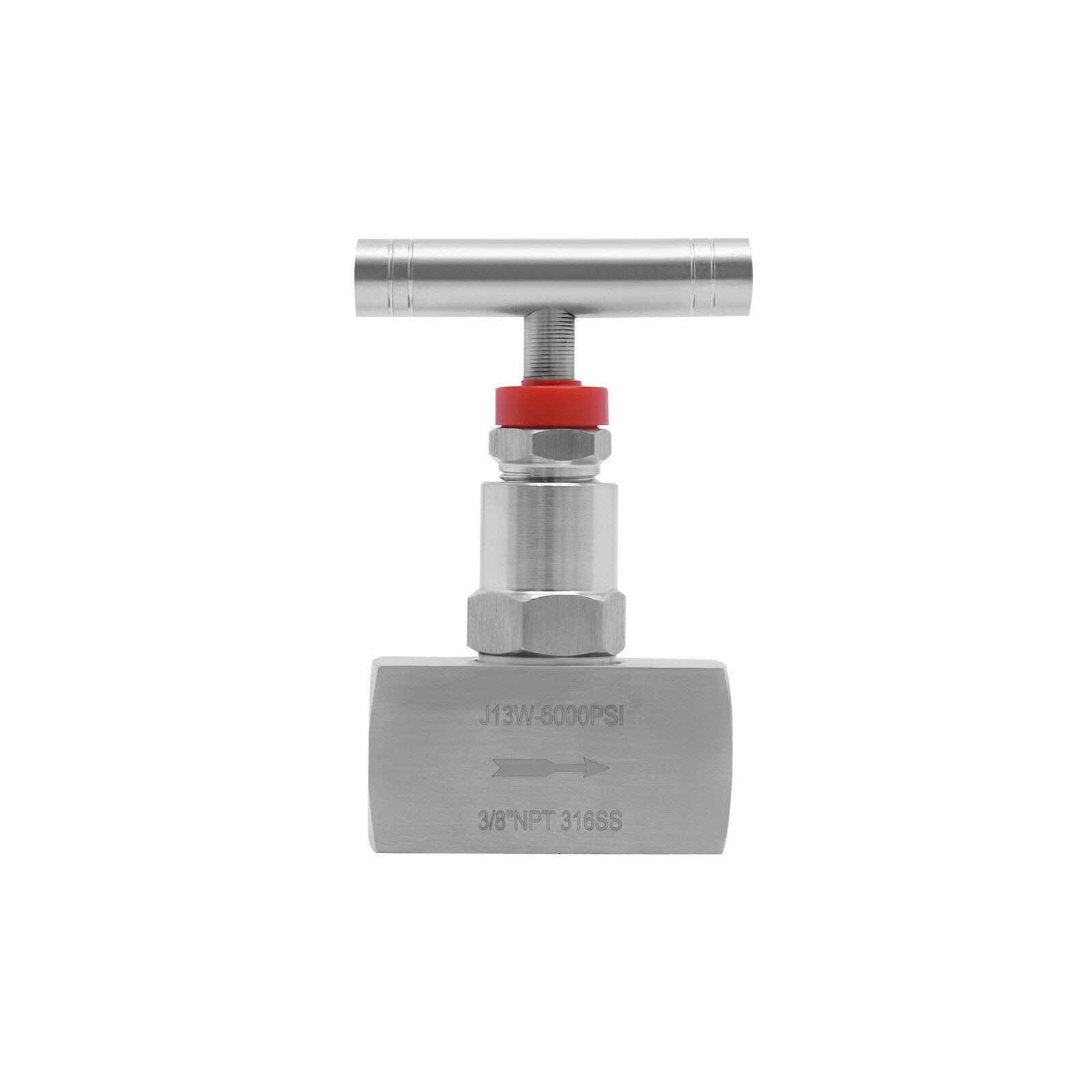 3/8 Inch Straight Needle Valve Stainless Steel Fluid Flow Control Valve 6000PSI