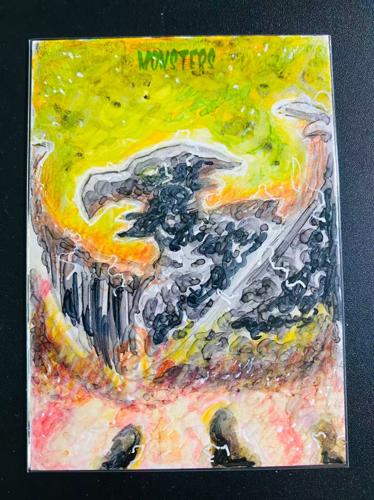Typhoon Monster Giant Raptor Bird Shadow 1/1 Sketch by Lowe Christian Beltran
