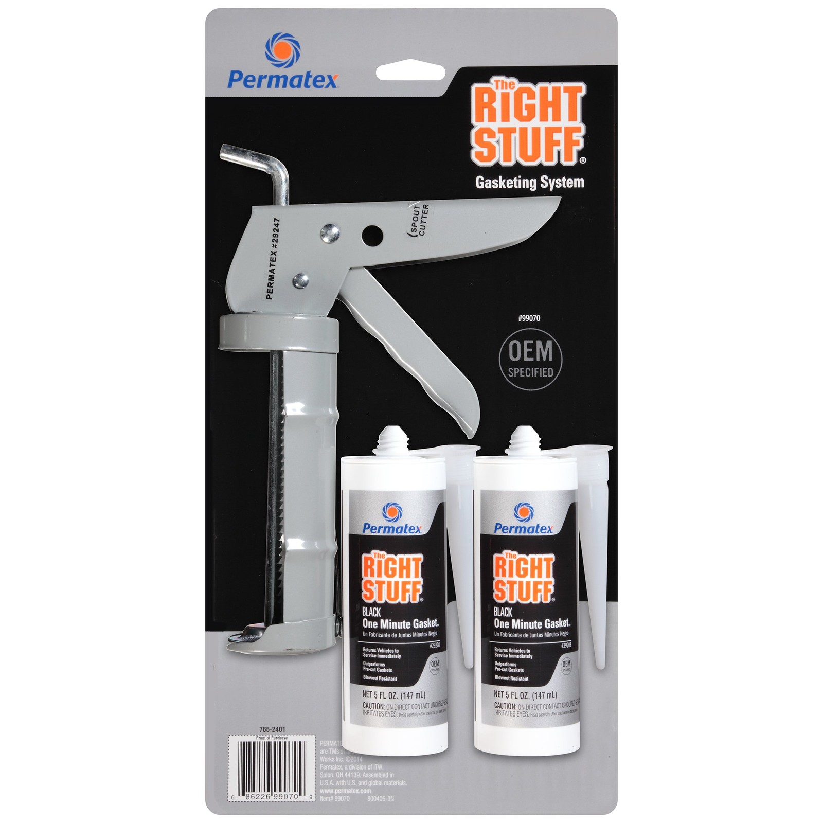 Permatex 99070 The Right Stuff Gasket Maker, 5 Fl. Oz. (Pack of 2), As Shown