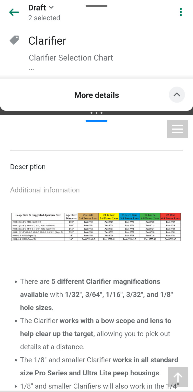 Specialty Archery Clarifier
