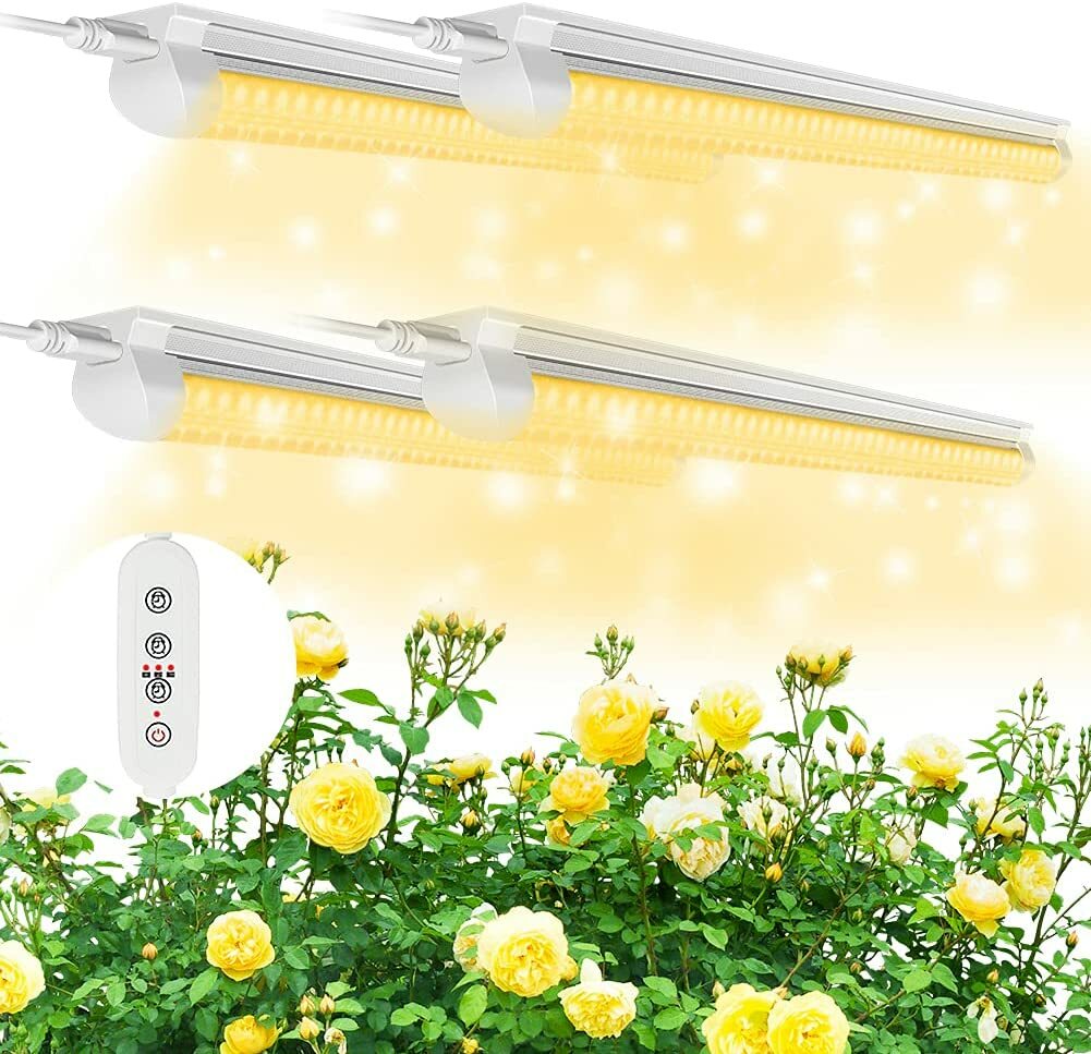 4 Pack T8 2FT LED Grow Light Full Spectrum Indoor 2' 20W LED Plant Light Fixture