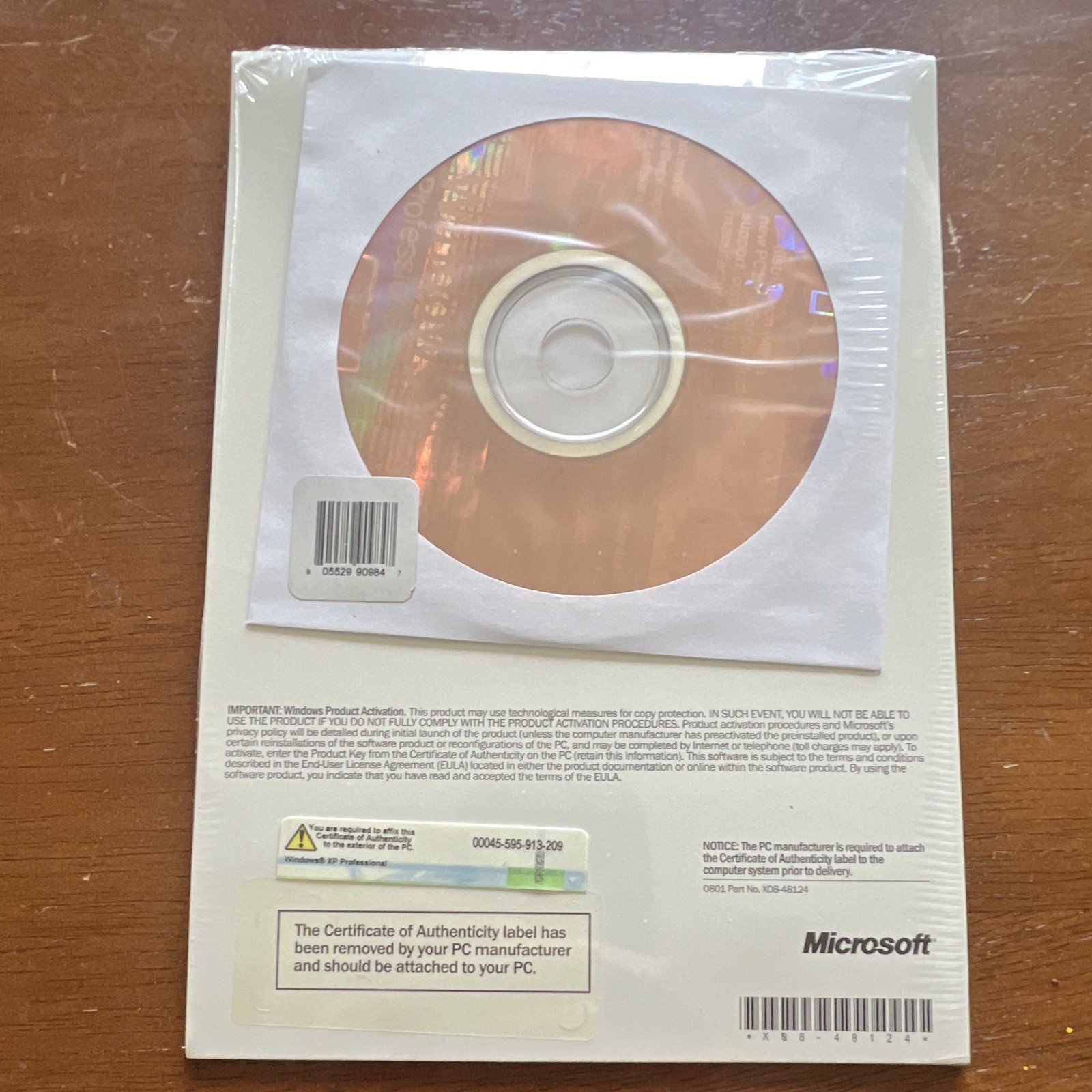 Microsoft Windows XP Professional Version 2002 OEM CD OSEnglish Sealed