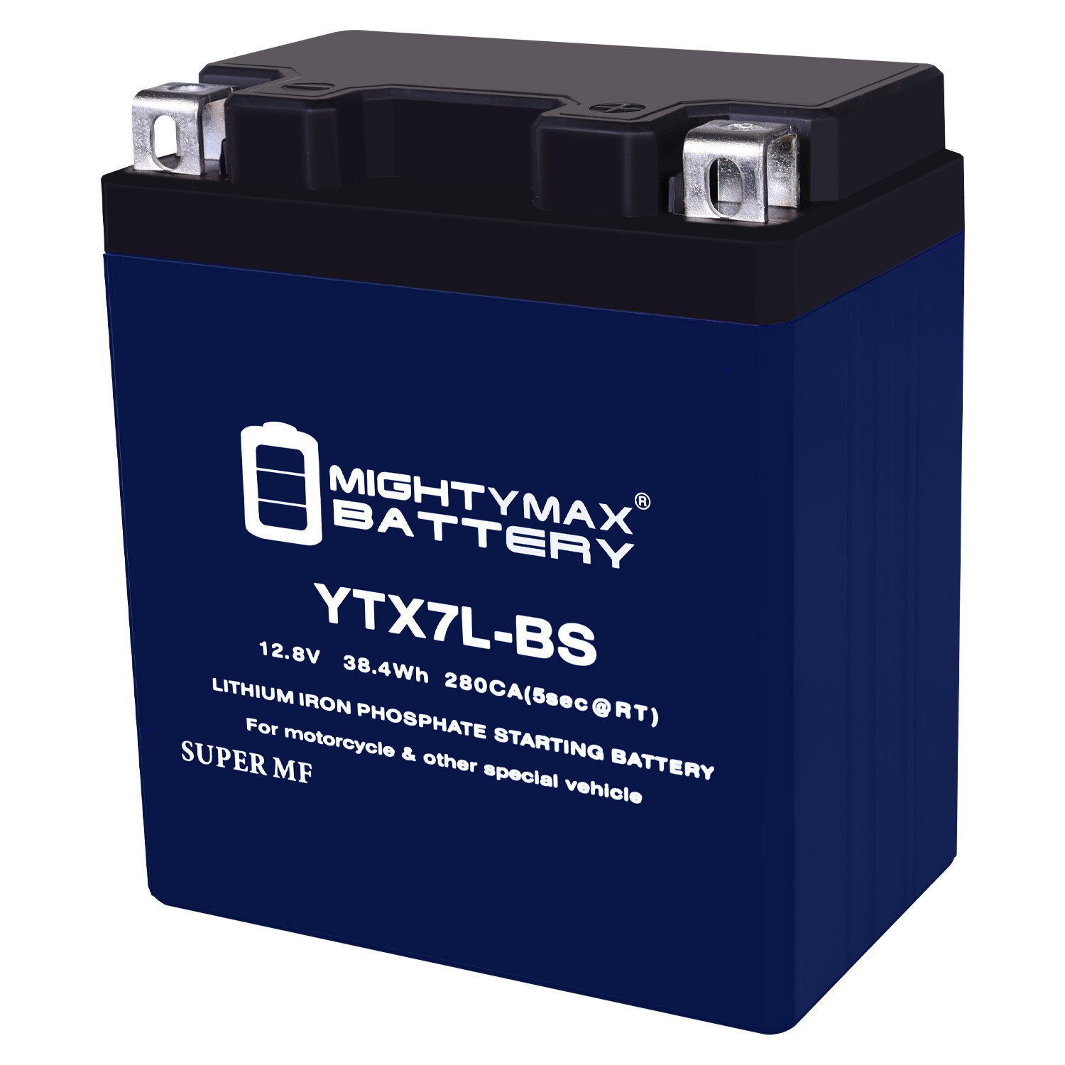 Mighty Max YTX7L-BS Lithium Battery Replaces Centennial CTX7LBS Powersports