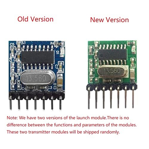 Wireless 433Mhz RF Module Receiver and Transmitter Remote Control Built-In Learn