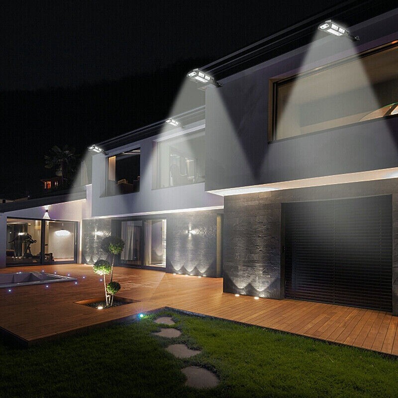 2PCS 99000000LM LED Solar Wall Light Commercial Dusk To Dawn Outdoor Street Lamp