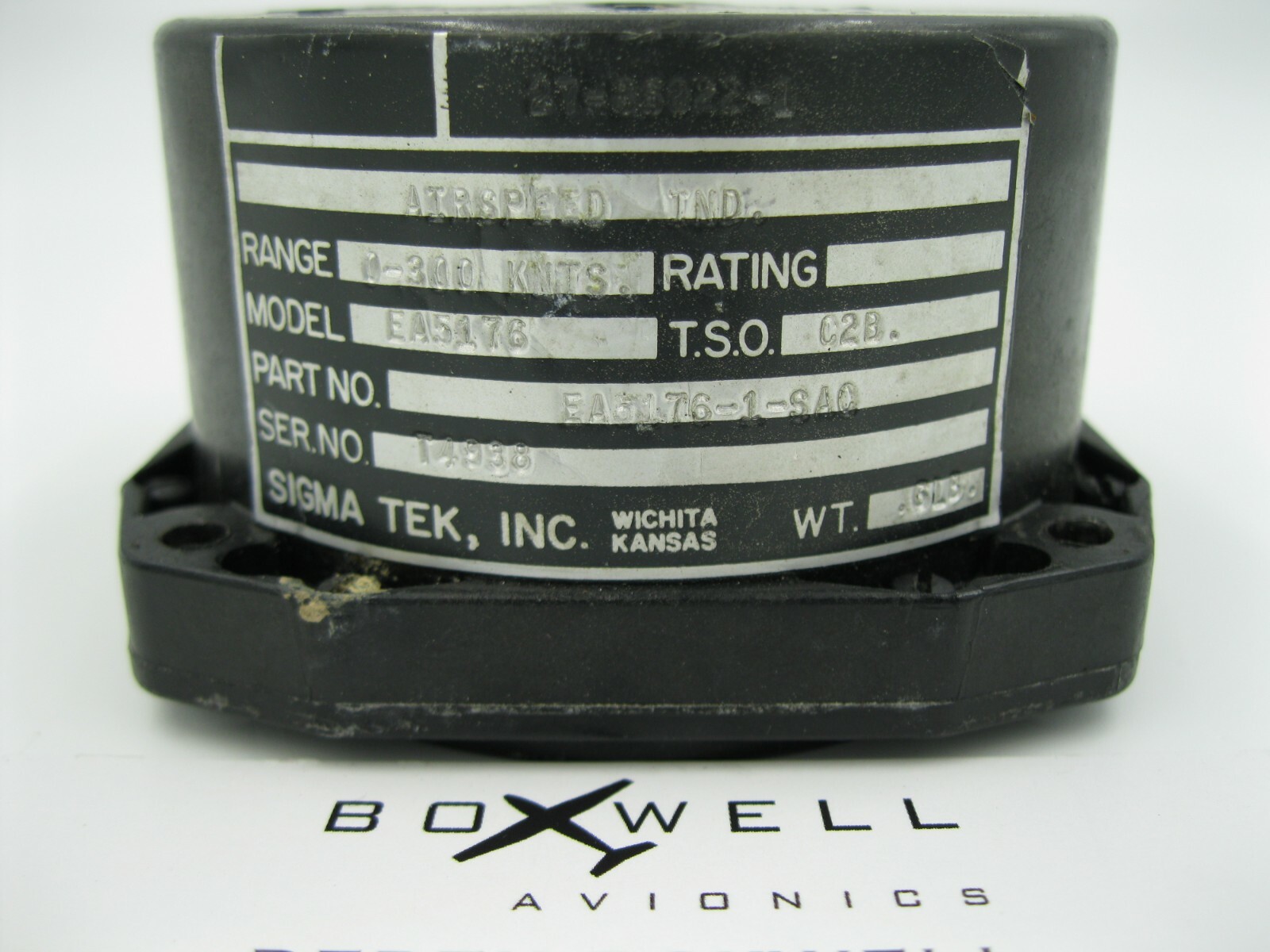 Sigma-Tek Airspeed Indicator EA5176-1-SAC