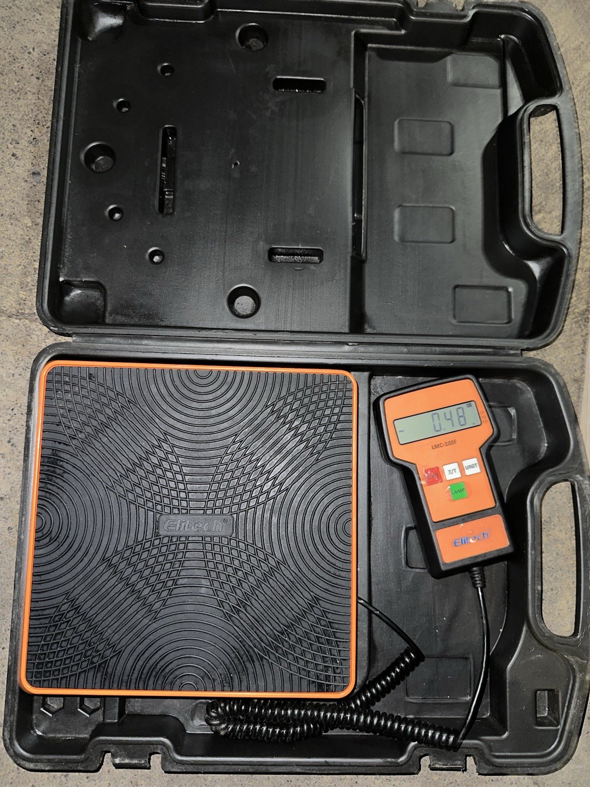Elitech lmc-100f electronic digital refrigerant charging scale 220lb