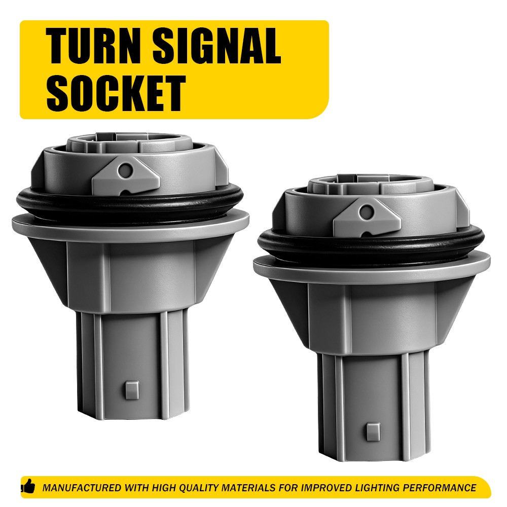 2X Front Turn Signal Lamp Bulb Sockets Gray Front For 2013-2017 Honda Accord EXV