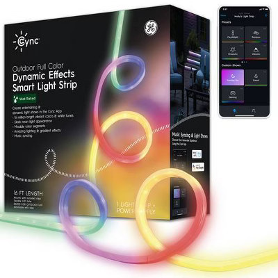 GE Cync Dynamic Effect 16ft Decorative Outdoor Light String