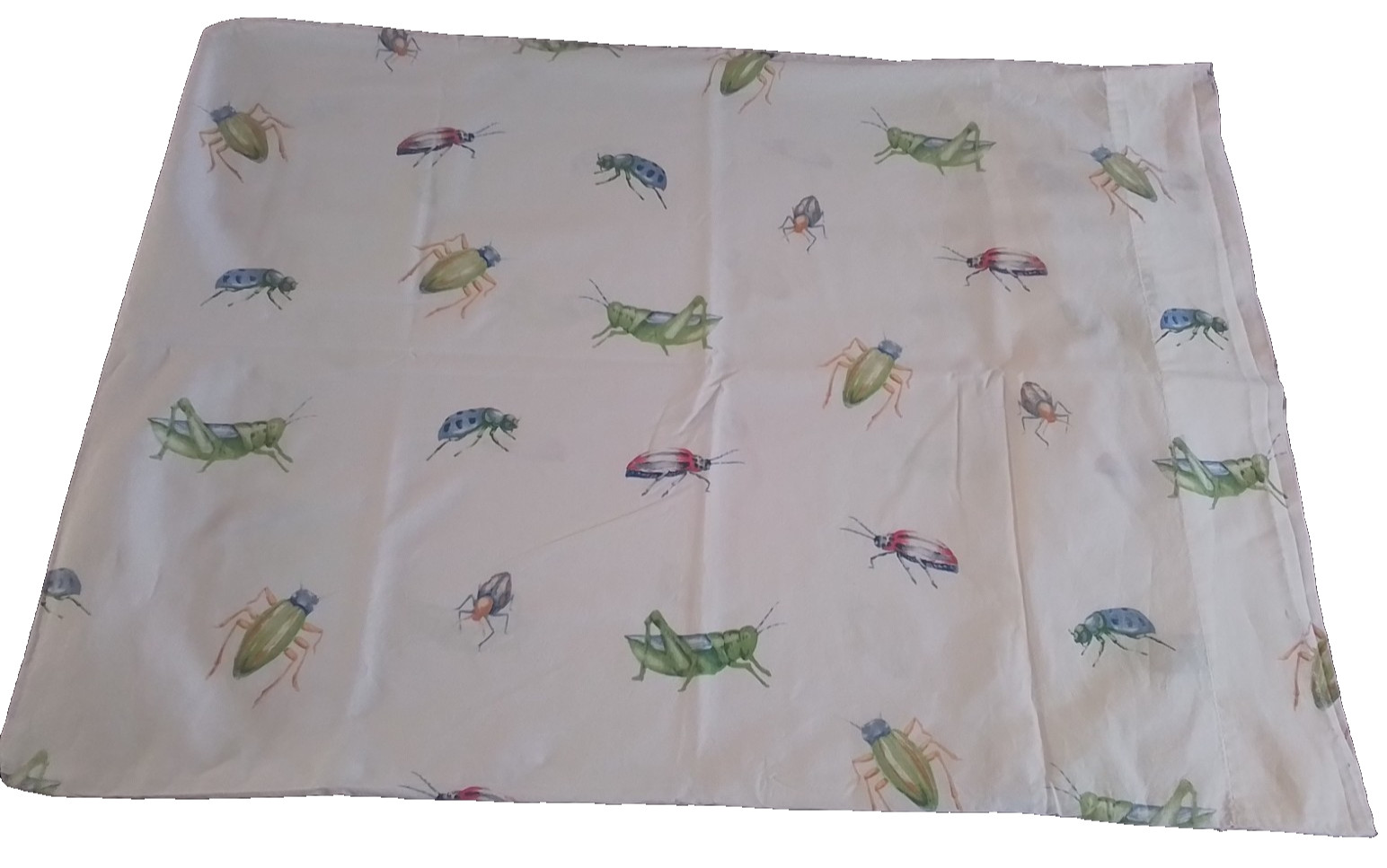 Pottery Barn Kids Max Bugs Insect STD Pillowcase Blue Green Red Grasshopper