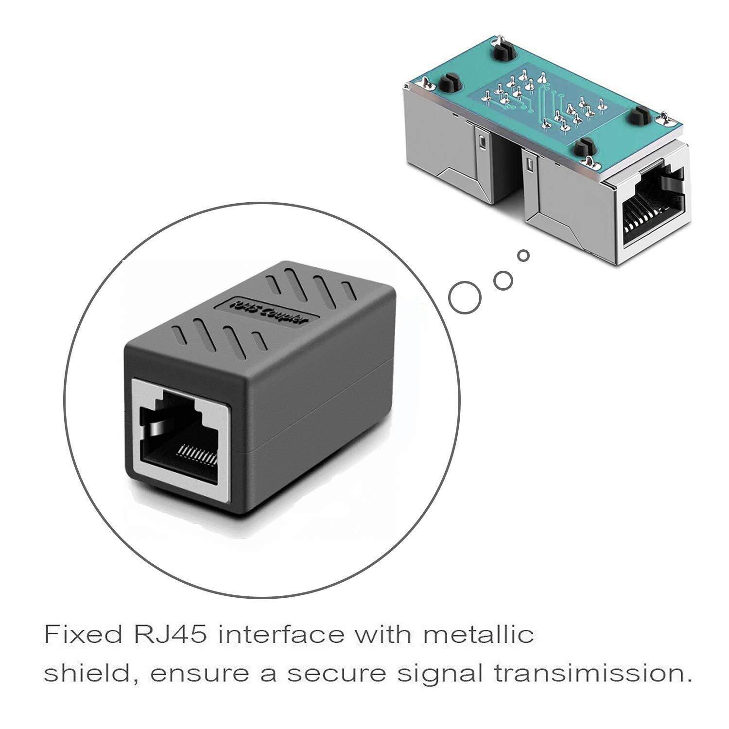 5pcs RJ45 Inline Coupler Cat7 Cat6 Cat5e Ethernet LAN Network Cable Adapter 5x