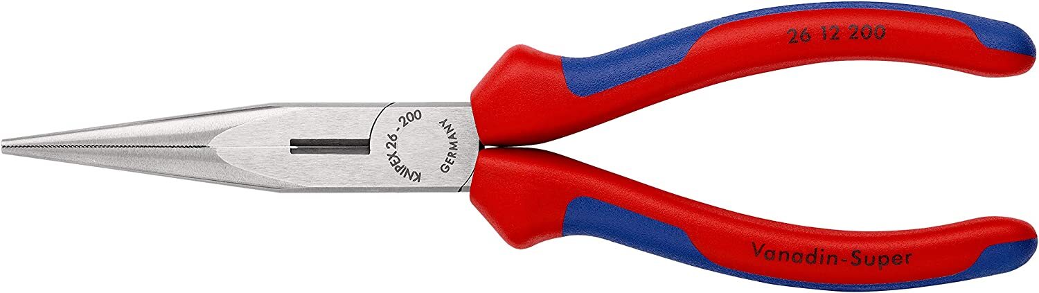 Long Nose Tools Pliers with Cutter, Multi-Component (2612200), Multi-Colour, 8"