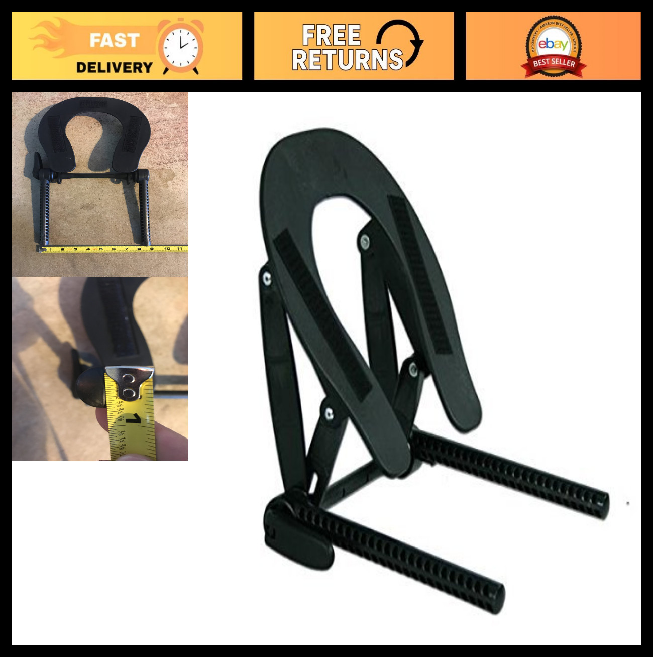 Universal Adjustable Massage Table Face Cradle - Standard Size, Black, Comfort &