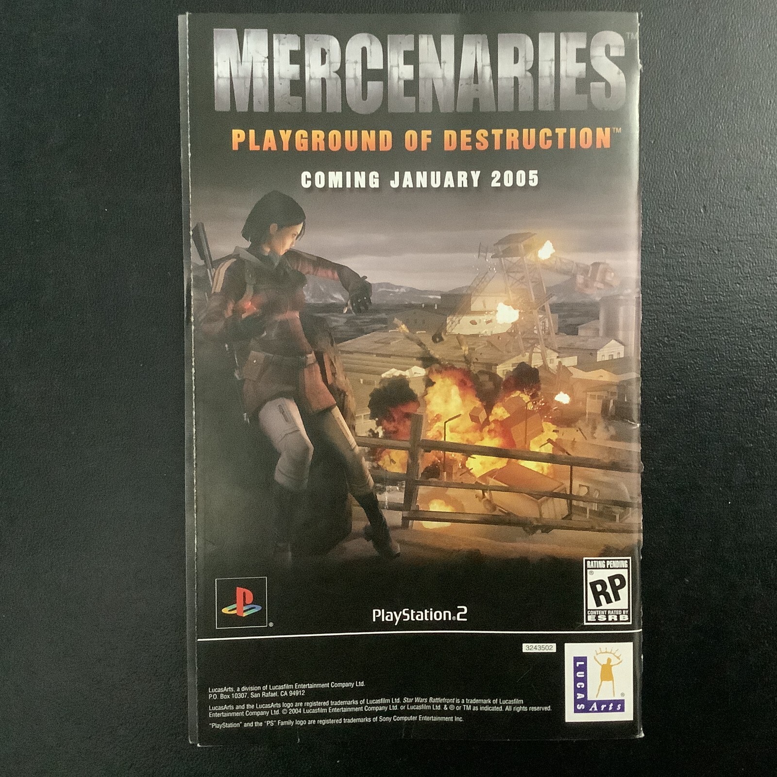 Star Wars Battlefront 1 PS2 PlayStation 2 Instruction Manual Only