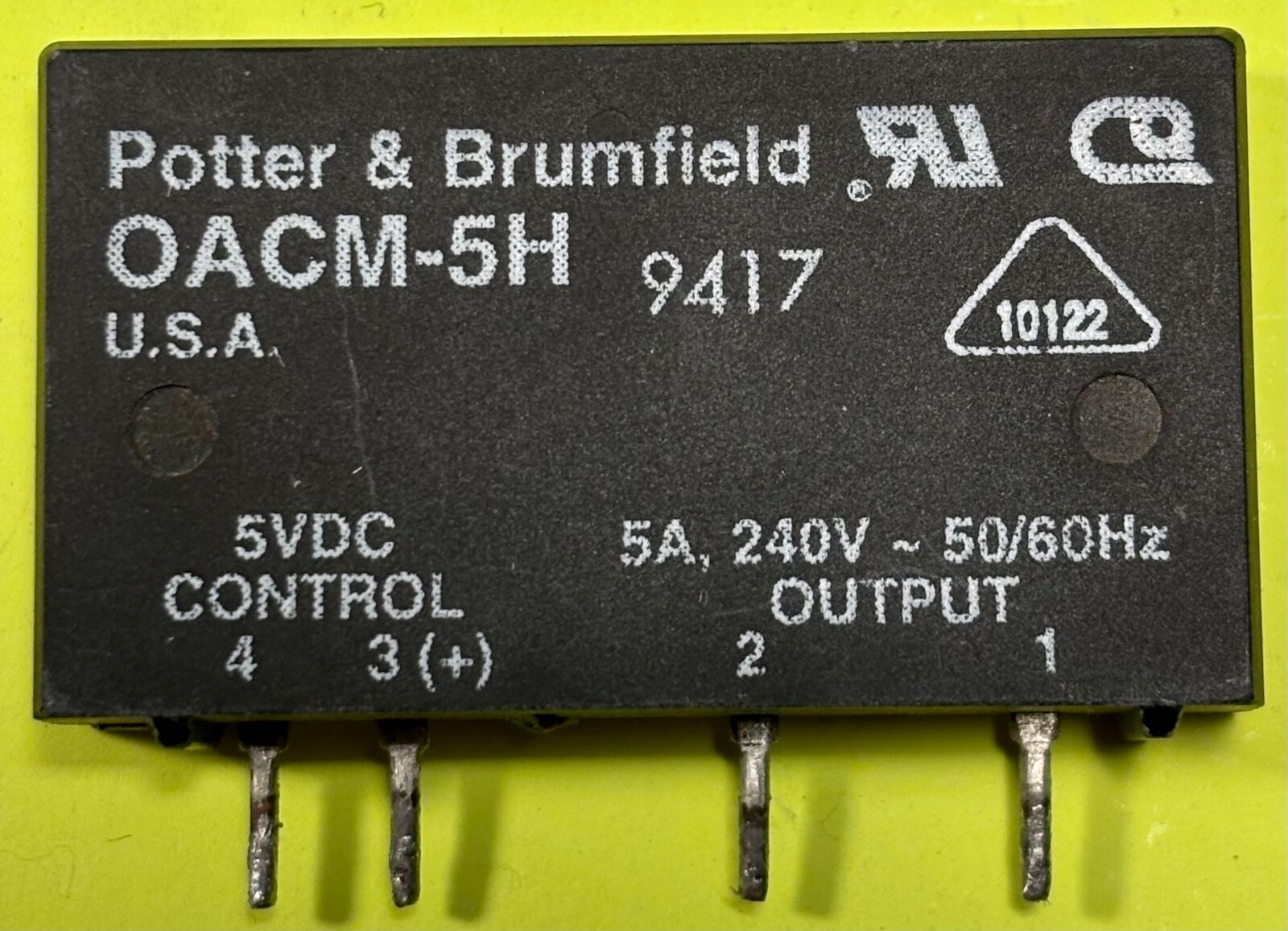 Potter & Brumfield OACM-5H AC  MODULE  Relay 5-VOLT/DC Control 24-280VAC 5A Out
