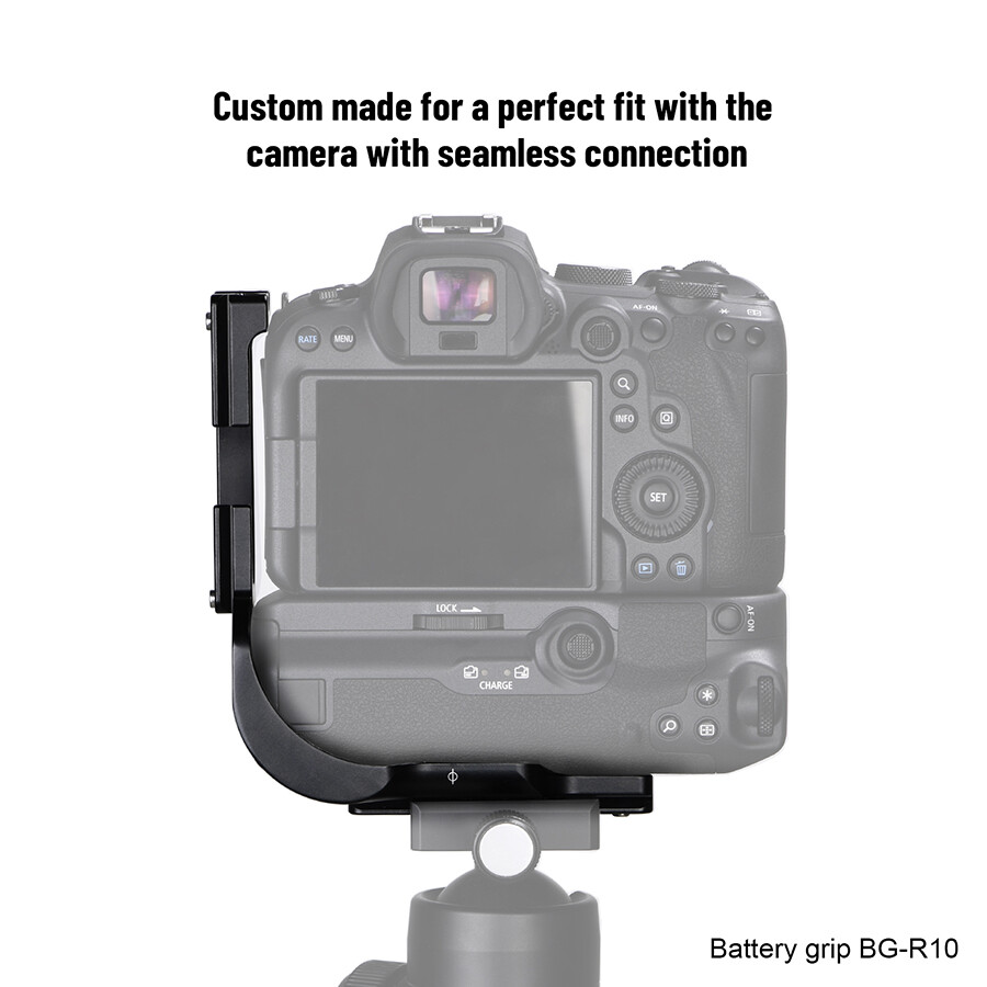 L-bracket for Canon EOS R5/R6/R5C with battery grip BG-R10 & R5 II with BG-R20