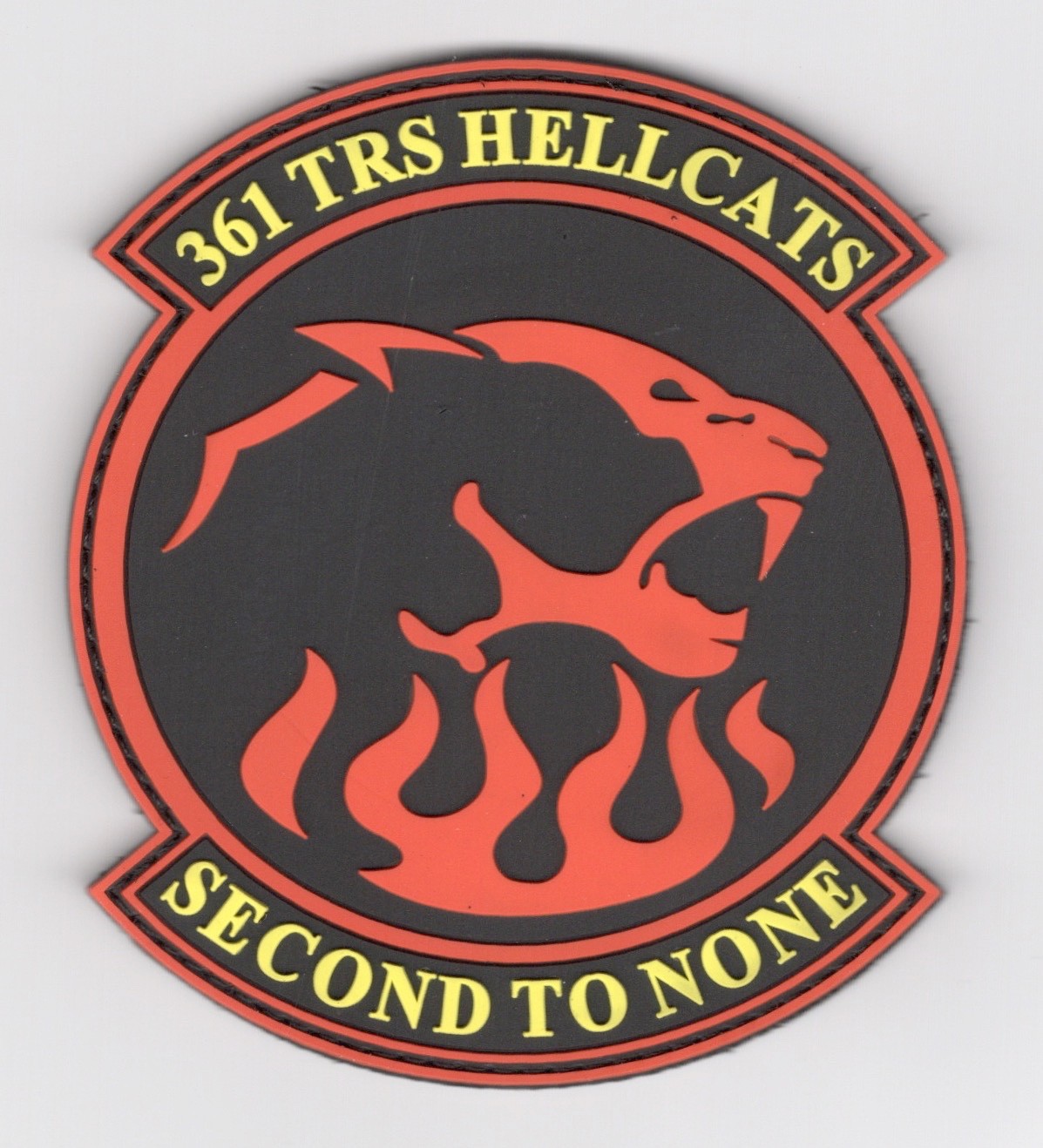 USAF patch 361st TRAINING SQ, Morale 4" X 3.5" Sheppard AFB, hook backing, PVC