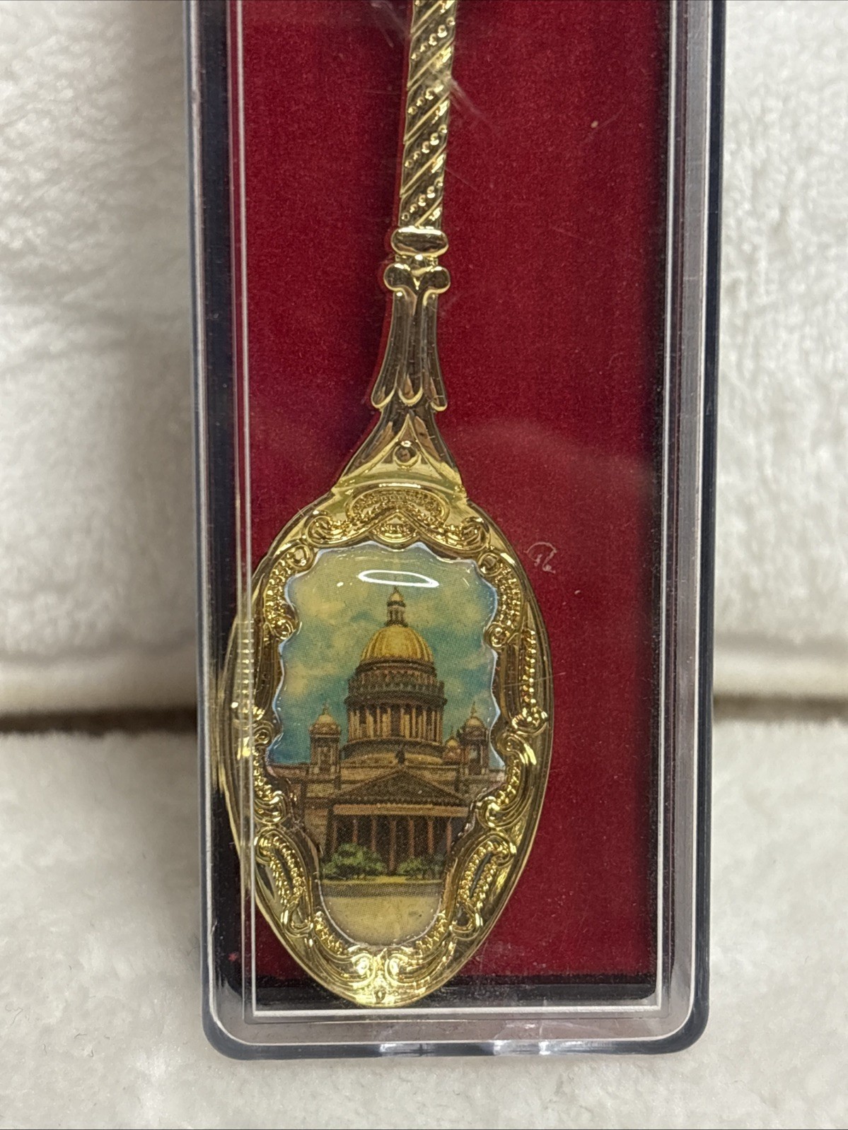 St. Petersburg Gold Souvenir Spoon - St. Isaac’s Cathedral Vintage