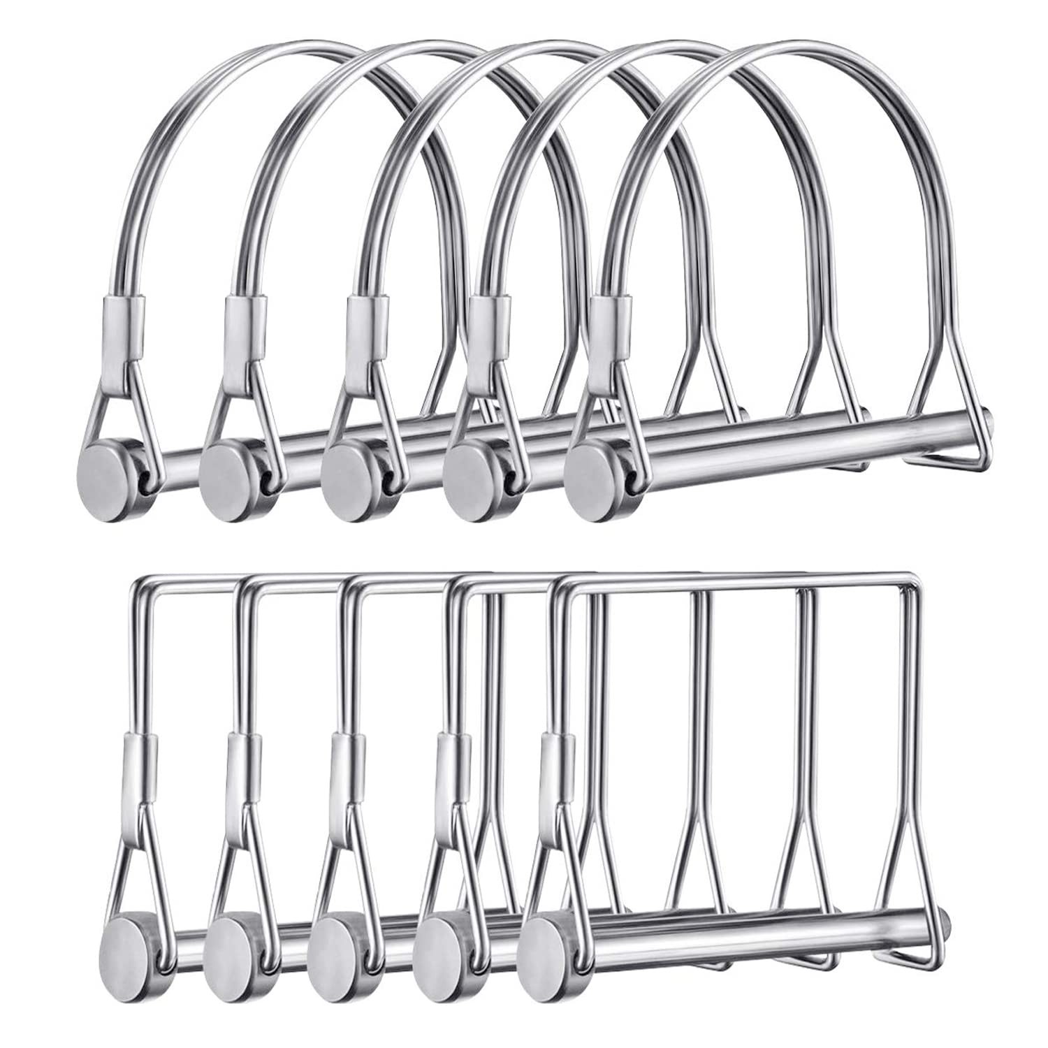 Leadrise 10 Pcs PTO Shaft Locking Pin Safety 2-3/4" x 1/4" (L x W), Silver