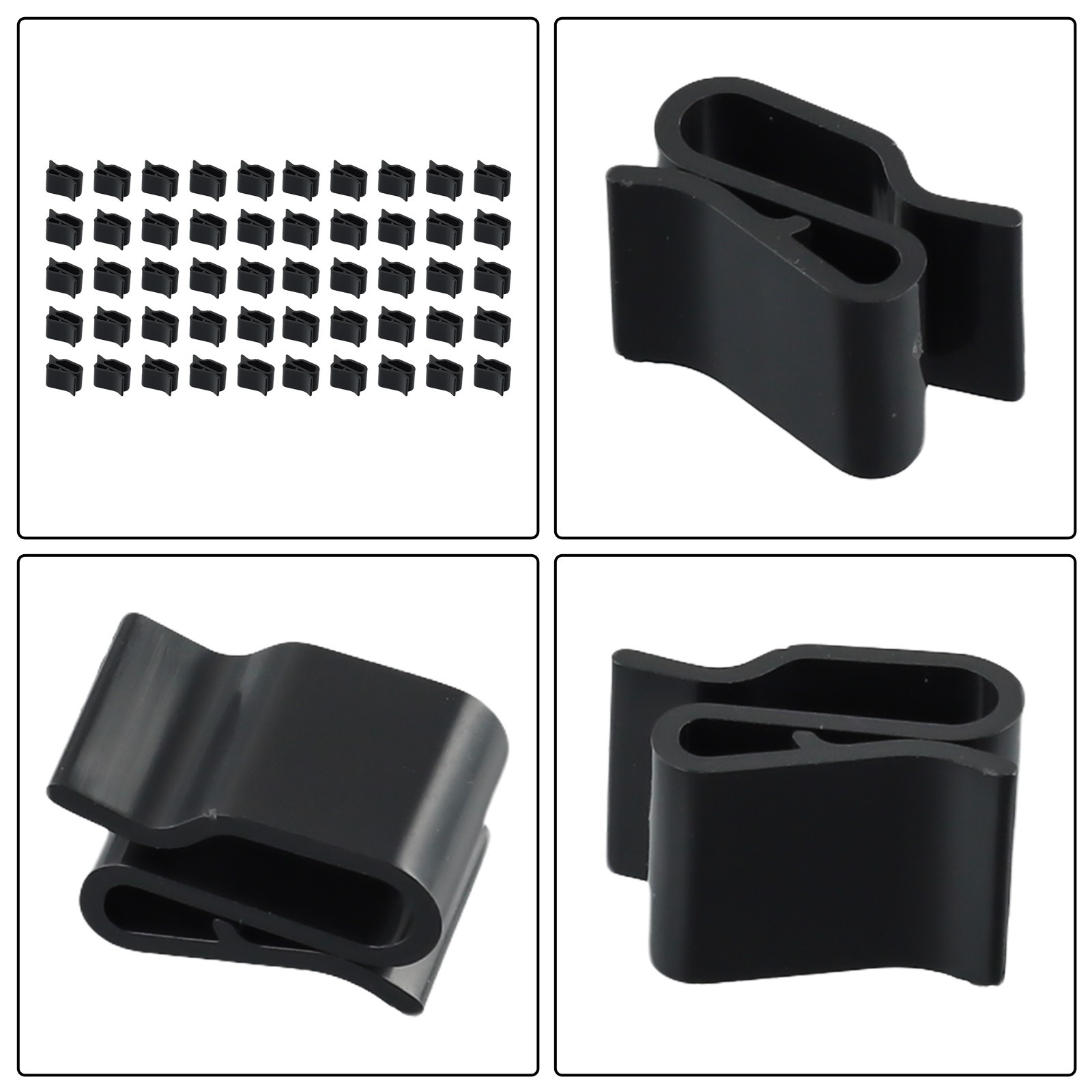 Solar Panel Clip Cable Mount Temperature Resistant 2 Lines Clamps Bracket