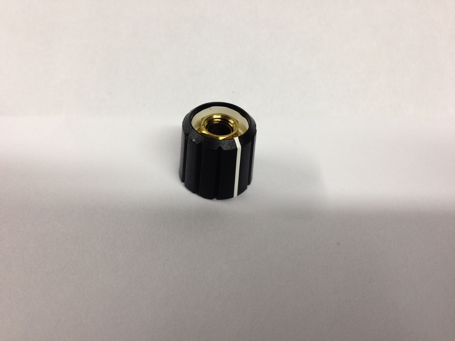 Neutrik Rean Black Knob With White Line Part number C150H-09-R6 NOS