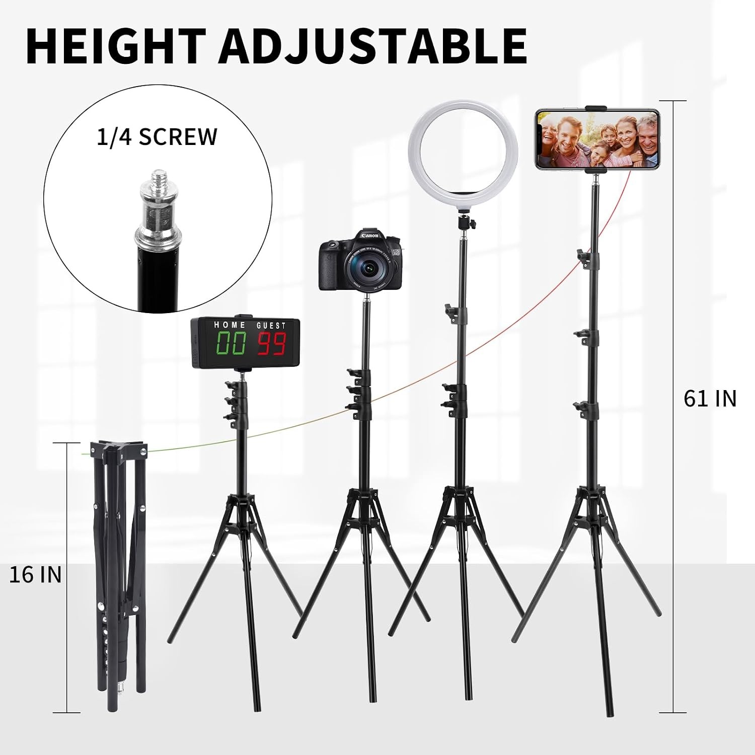 Digital LED Electronic Scoreboard with Remote Control and Tripod Medium Size