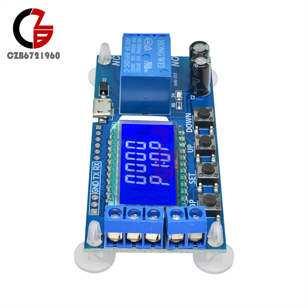 5V Time Delay Relay Module Trigger Cycle Timming Circuit Switch LCD USB Board