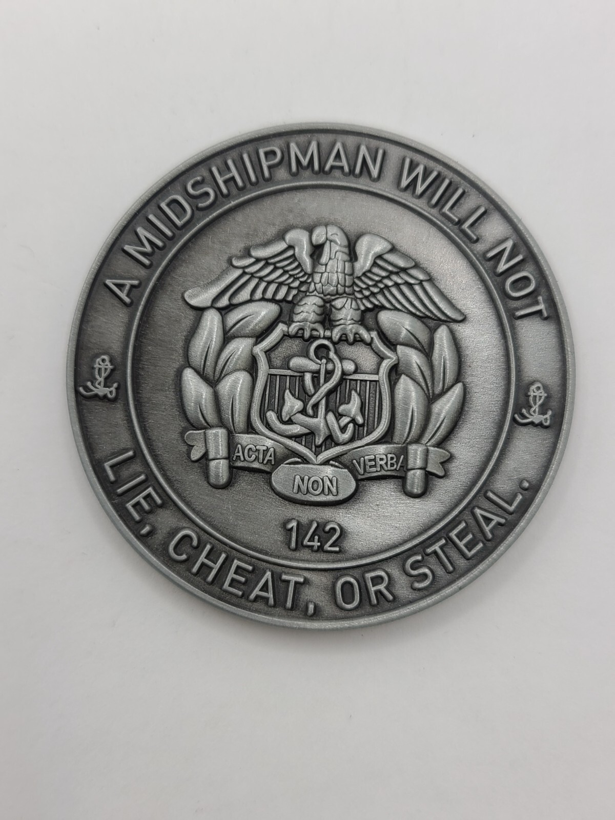 A Midshipman Will Not Lie, Cheat, or Steal Challenge Coin 1.5"