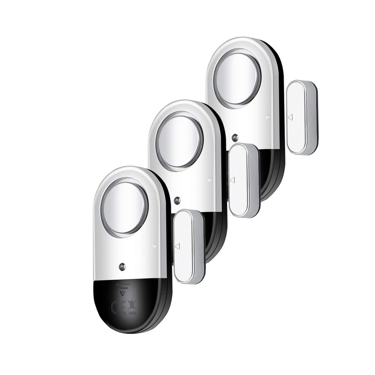 120 DB Loud Door and Window Open Alarm Sensor 3 2.9*1.5*0.37 inches, White