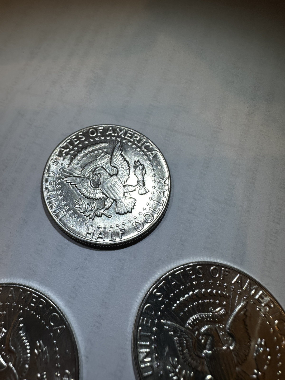 4 Kennedy Half Dollars 90% Silver Lot Of 4 1964 brilliant gorgeous bright