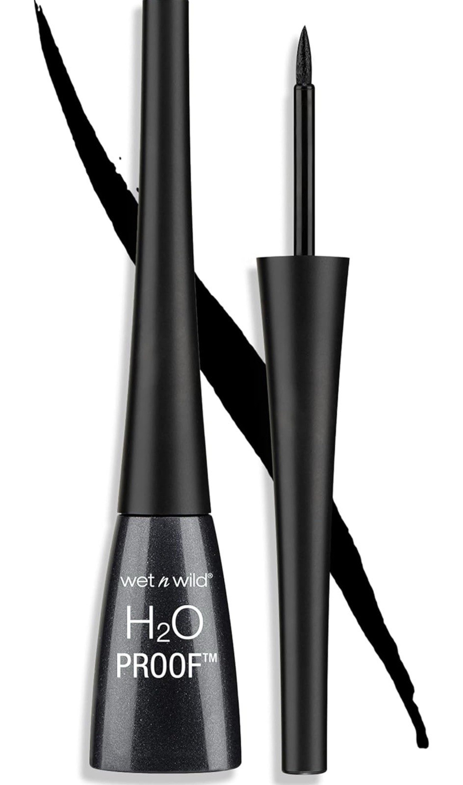 Wet n Wild H2OProof Liquid Eyeliner, Black 879, Waterproof, 0.17 fl oz