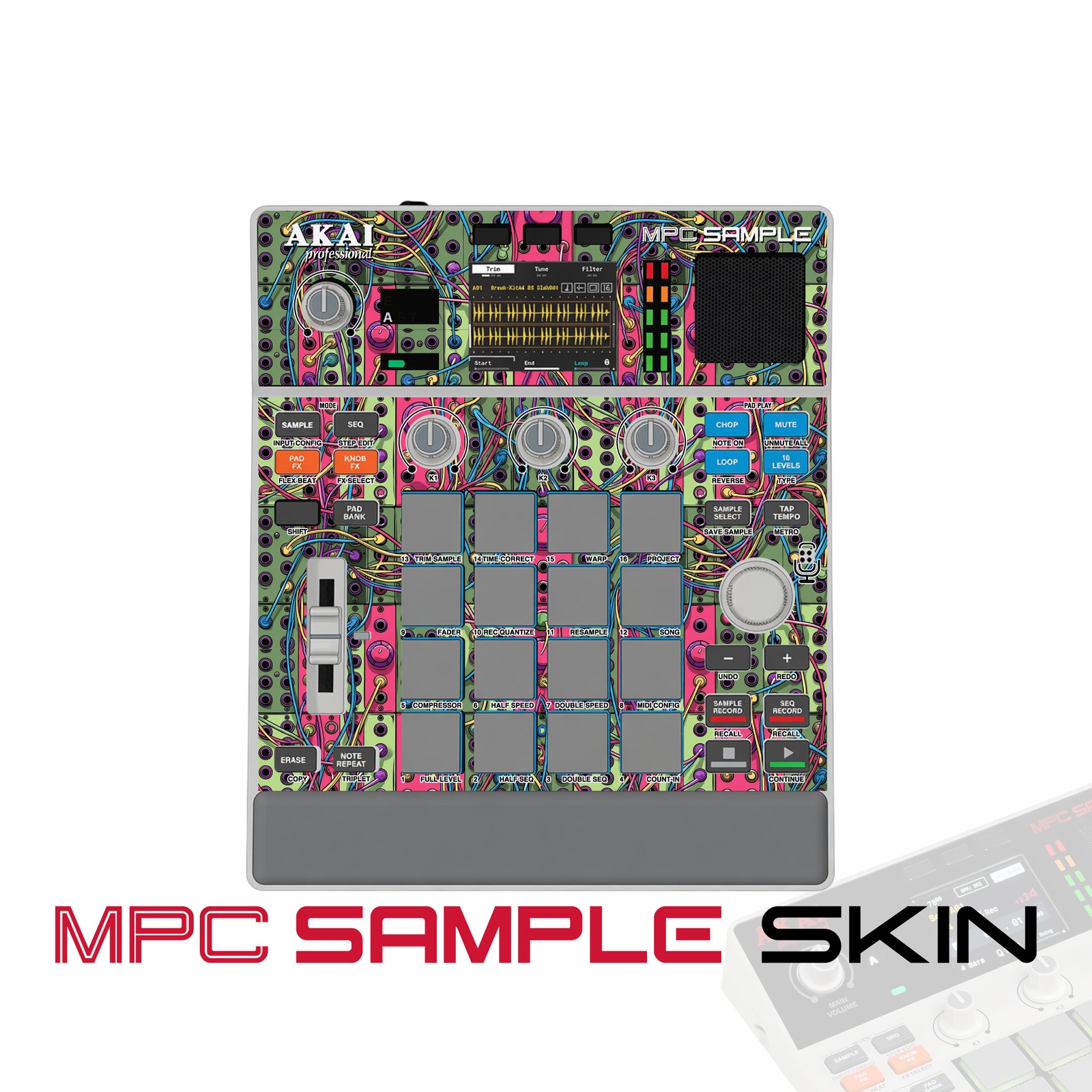 Akai MPC Sample Skin / electric jungle swirl