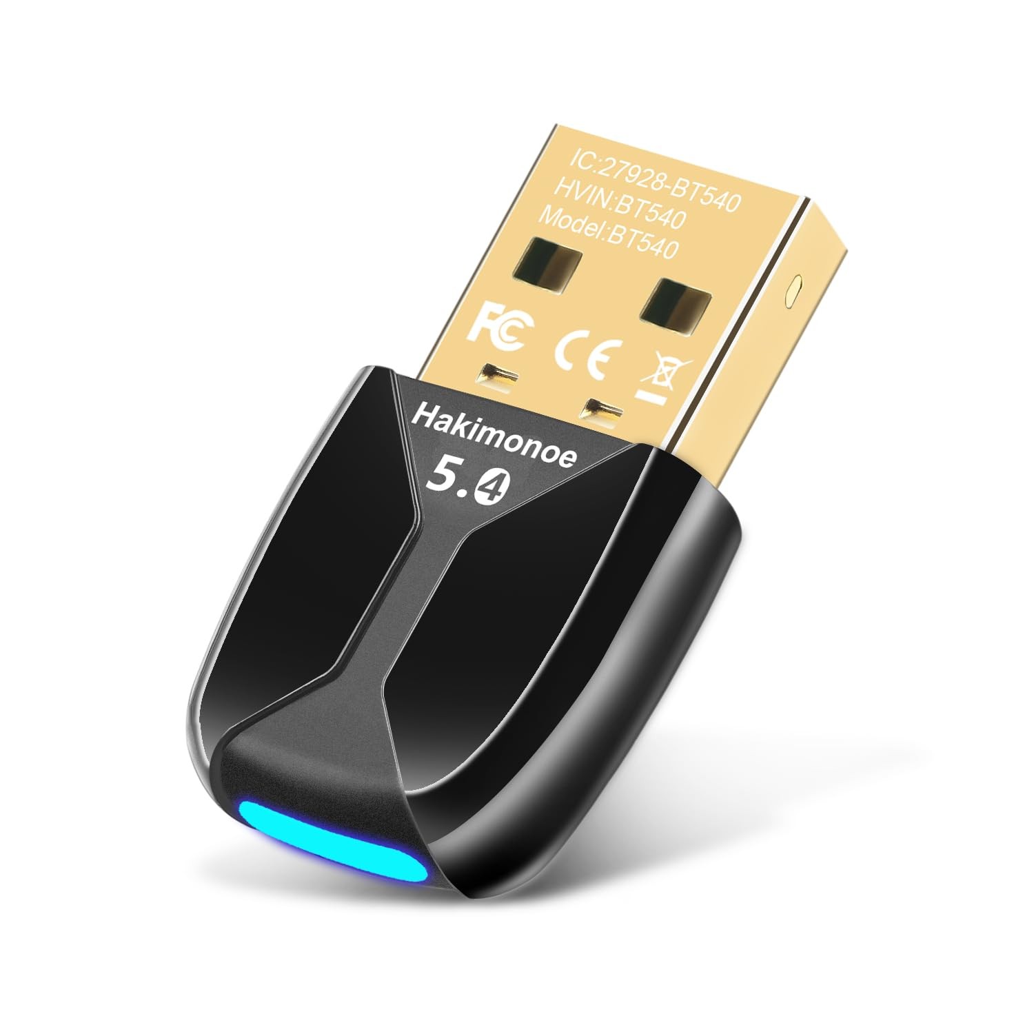 Hakimonoe Upgraded USB Bluetooth 5.4 Adapter for PC, Mini Size, Black