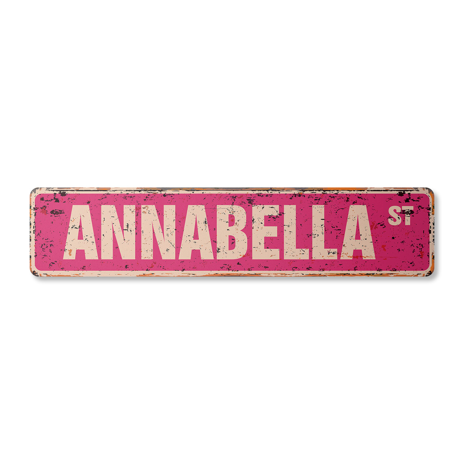 ANNABELLA Vintage Street Sign Childrens Name Room Metal Sign