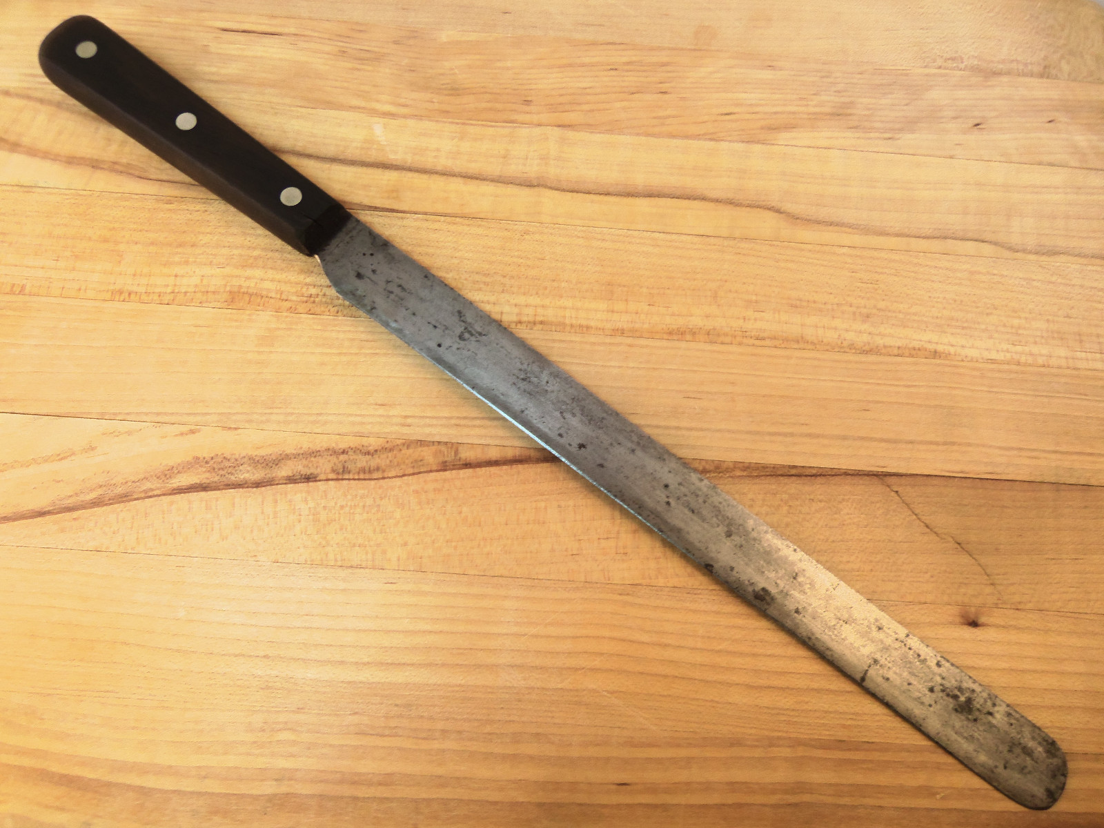 Older Henckels 12 inch Carbon Steel Round Nose Slicer Knife - Quick Shipping !!!