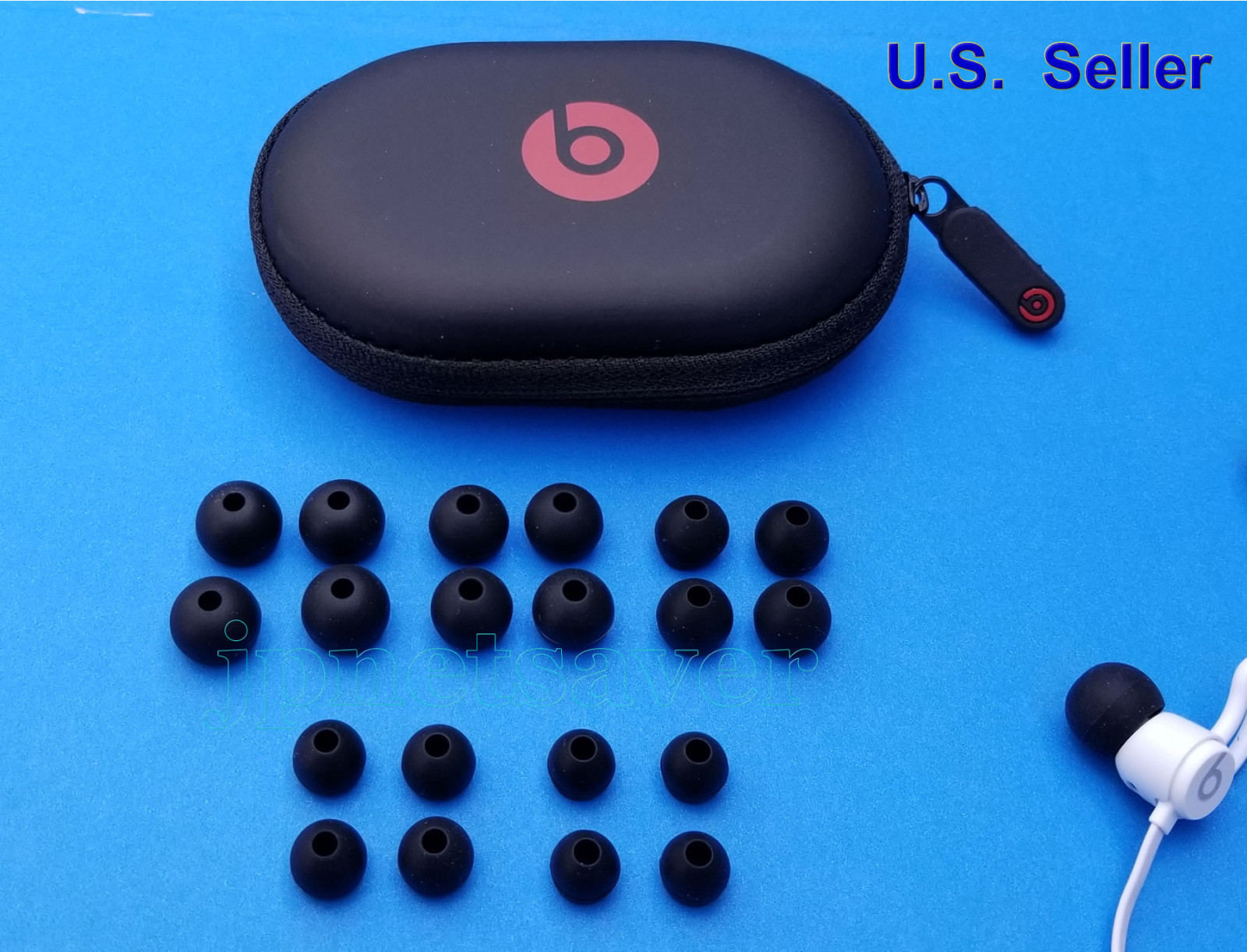 20 Spare Gels + Hard Case Kit for Beats BeatsX. Round Ear tips buds multi-Sizes.