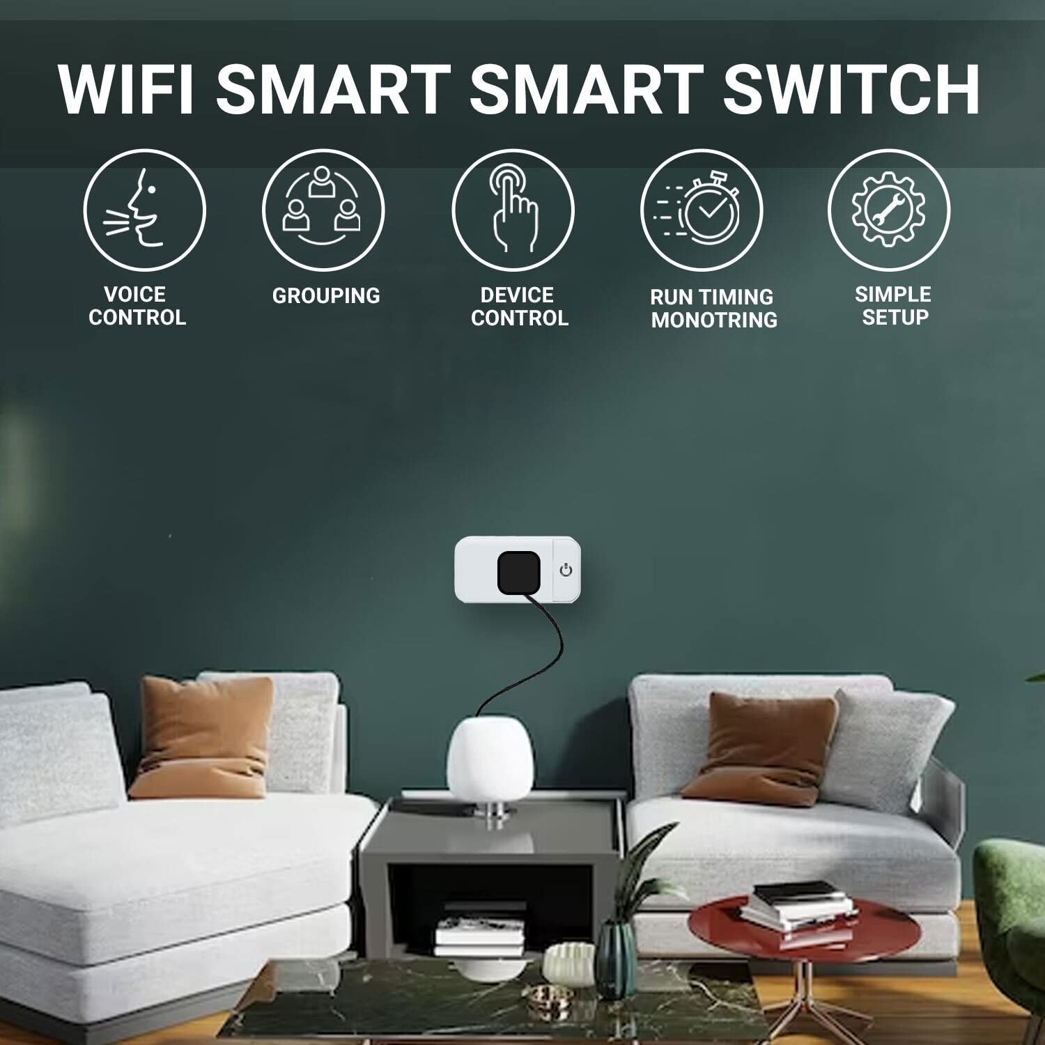 Wi-Fi Smart Plugs - 2 Pack with Auto Timer & Group Control Functionality