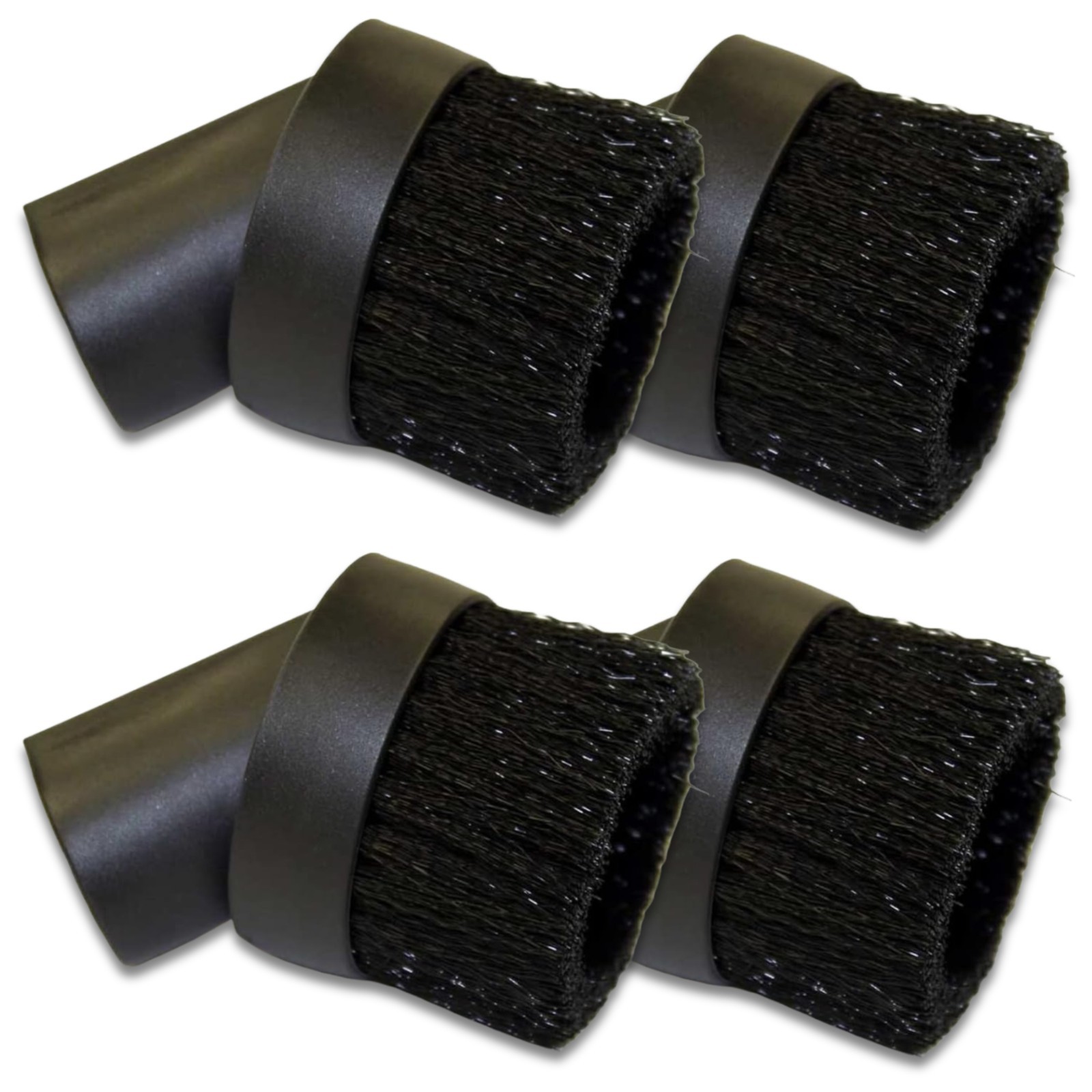 4 Pack 1.25 Inch Vacuum Dust Brush Attachment for Shop Vac, Ridgid, Oreck & more