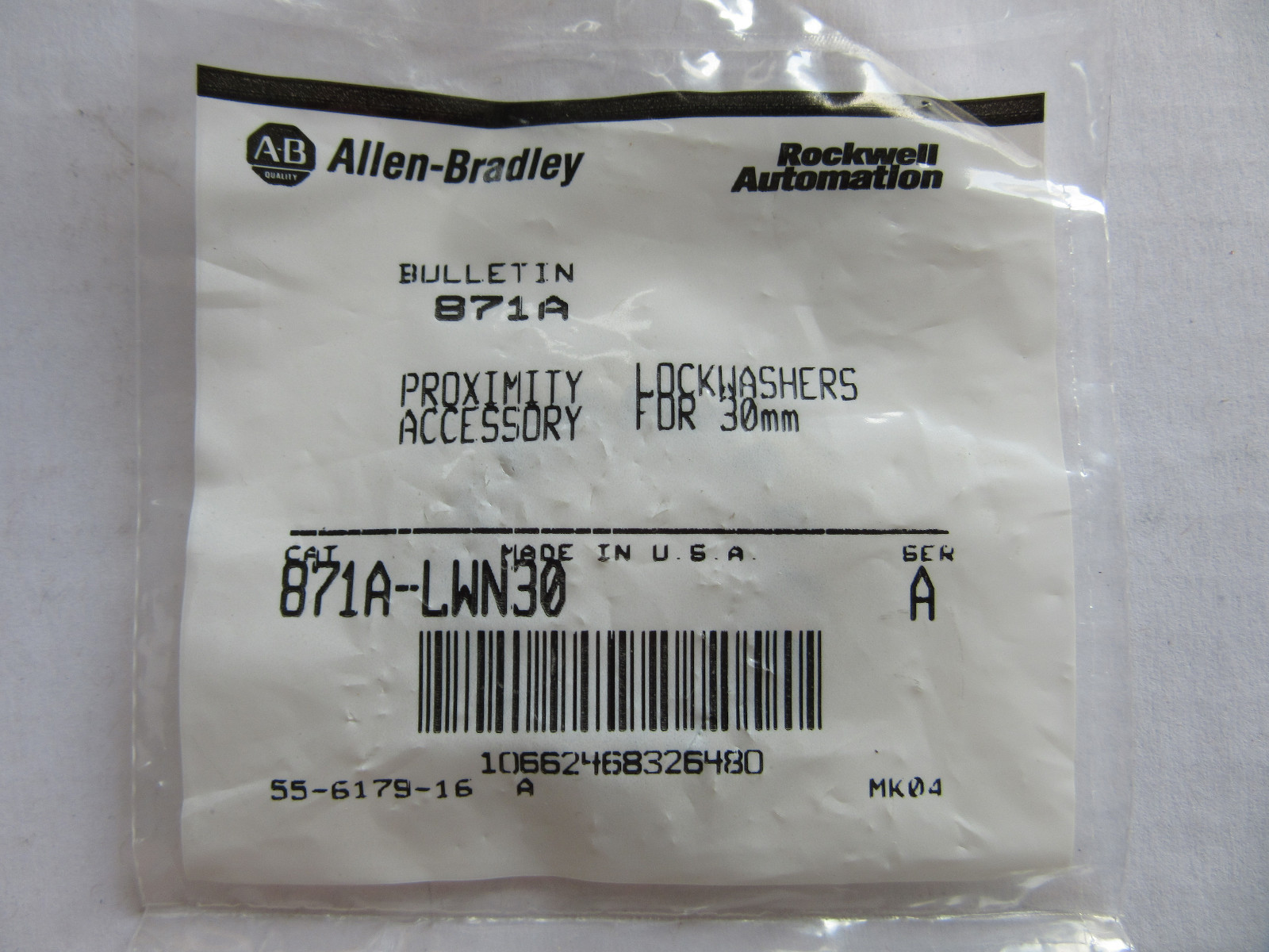 Allen Bradley 871A-LWN30 (2) Lockwashers for 30MM NEW!!! in Factory Sealed Bag