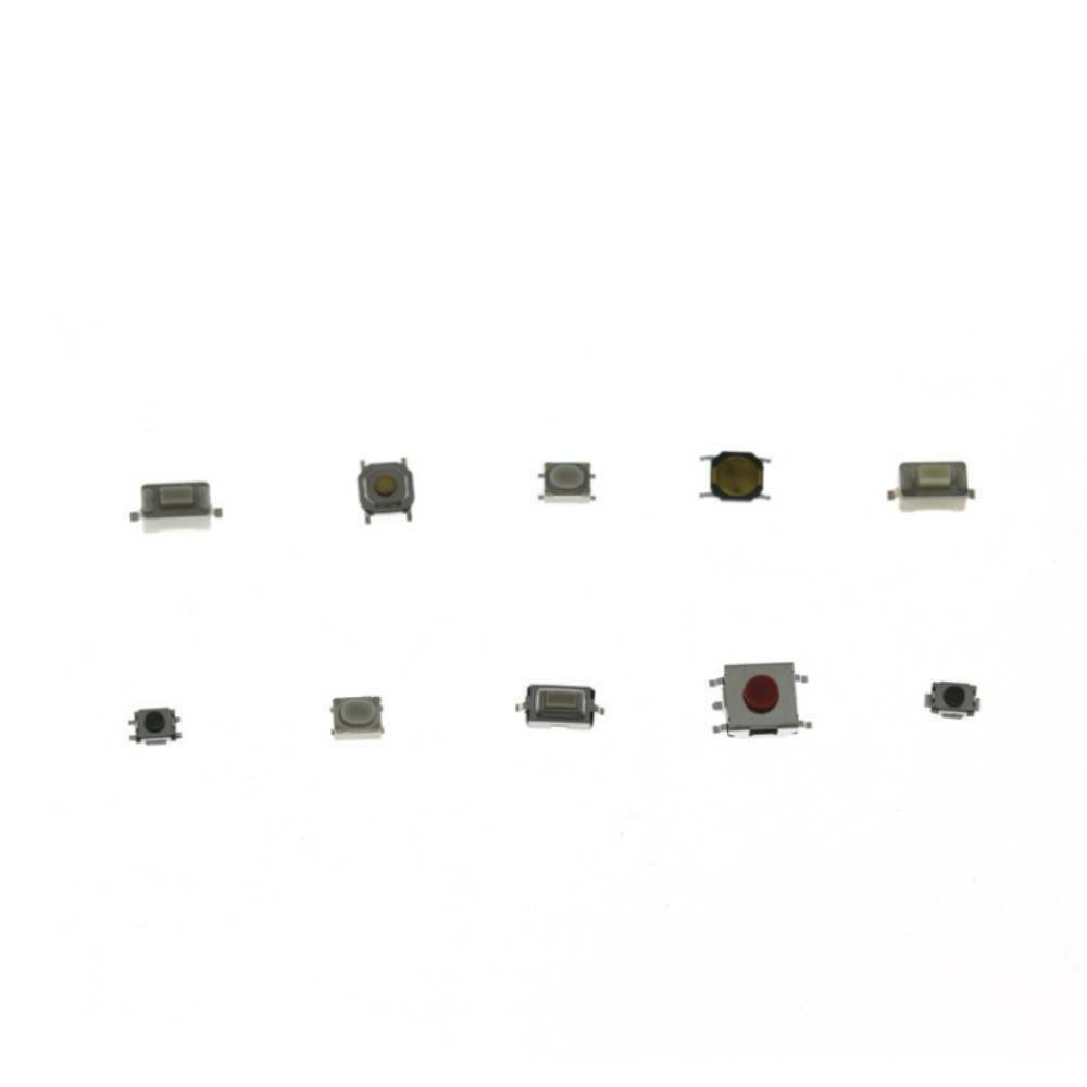 250pcs 10 Kinds Touch Tap Button Micro Switch Car Remote Key Alarm Patch Board