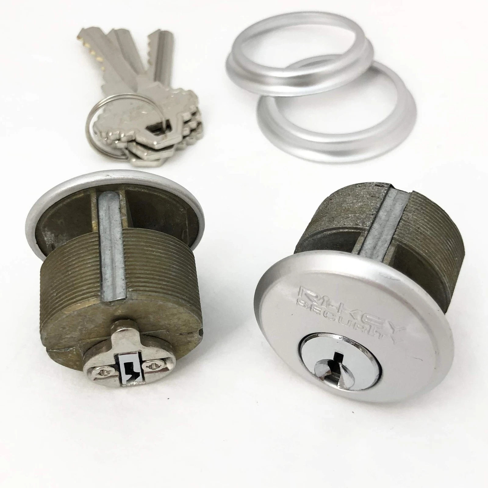 RI-KEY SECURITY - 2 Mortise Lock Cylinders 1" for Commercial Satin Nickel