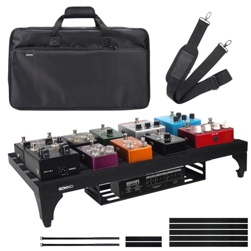 GOKKO Ultralight Guitar Effects Board Aluminum Alloy Pedalboard Durable and
