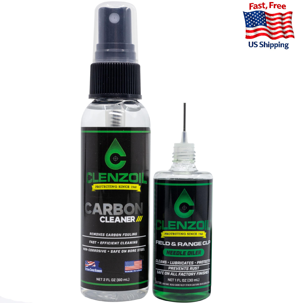 Clenzoil Two-Step Firearm Cleaning System: Carbon Cleaner & CLP - USA Made Kit