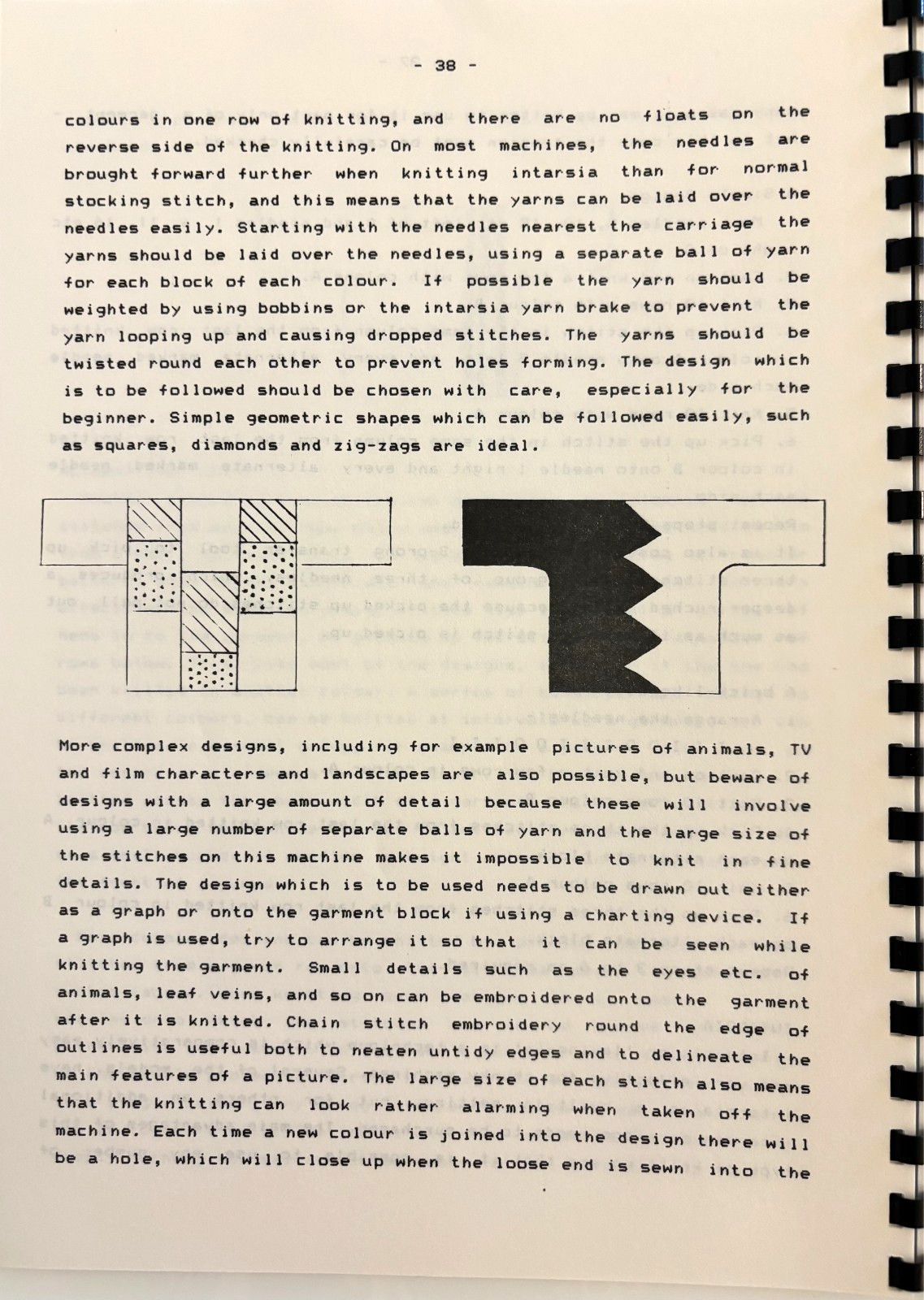 Machine Knitting Instruction Book - Chunky Knitting (1985)