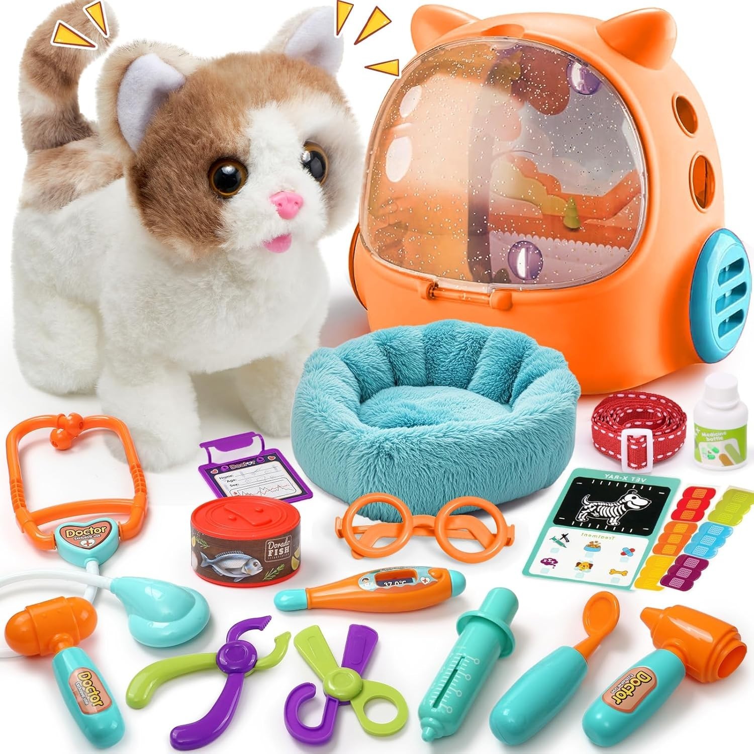 17PCS Interactive Cat Toys for Kids, Toys for 3 4 5 6 7 8 Year Old Girls Kids
