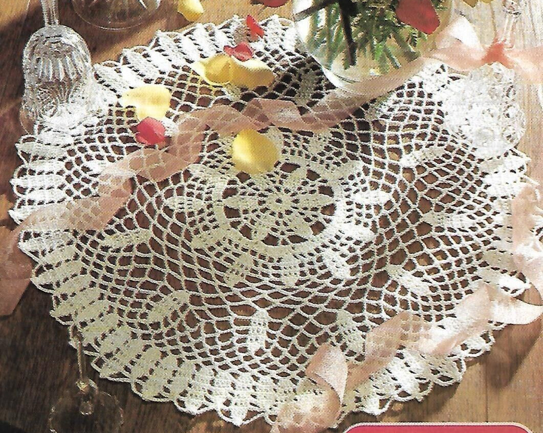 Petals in the Wind Doily crochet PATTERN INSTRUCTIONS