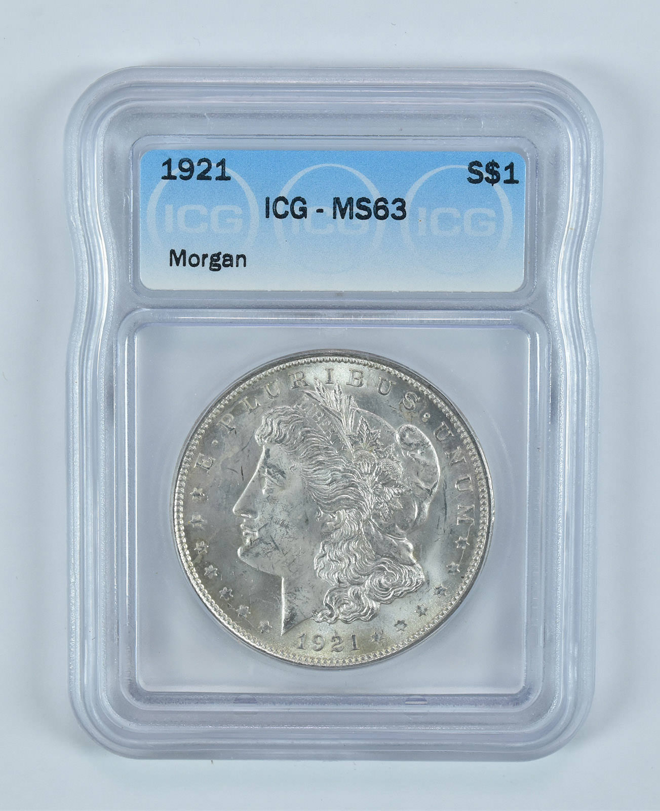 1921 Morgan Silver Dollar MS63 ICG