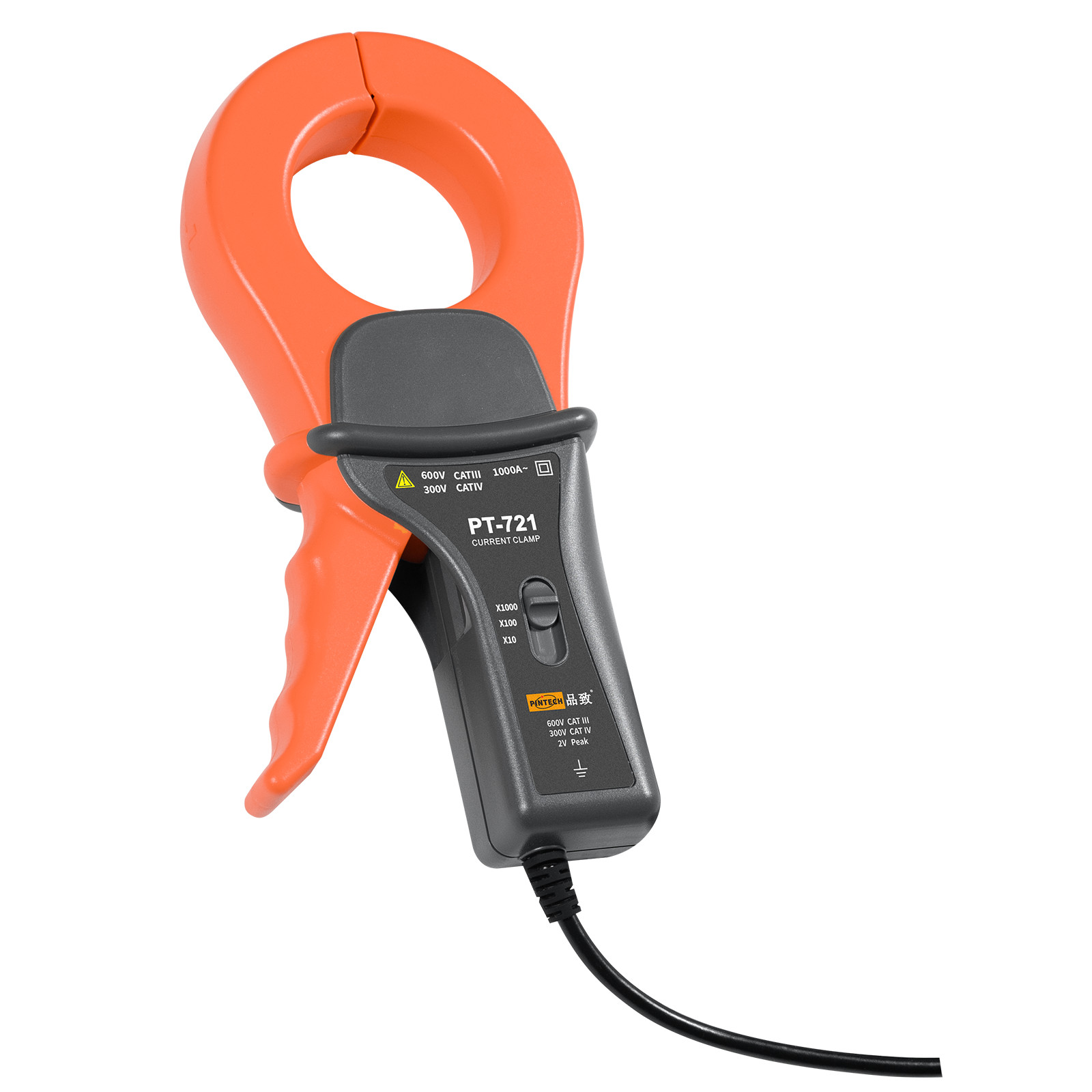 PINTECH AC Current Probe for Oscilloscope, Multimeter, 100kHz, 10A/200A/1200A