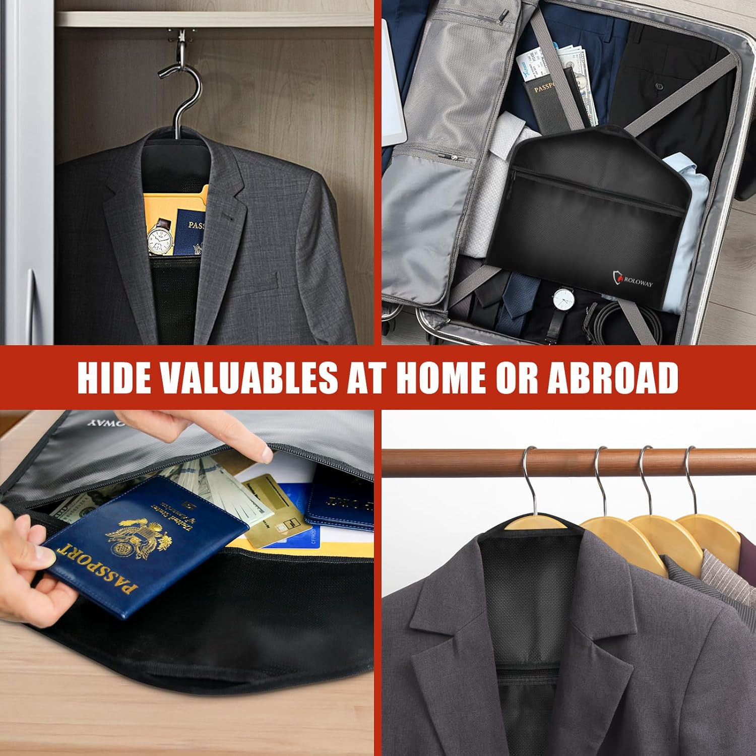 Hanger Diversion Fireproof Safe, Hidden Compartment for Home & Travel, Secret Sa